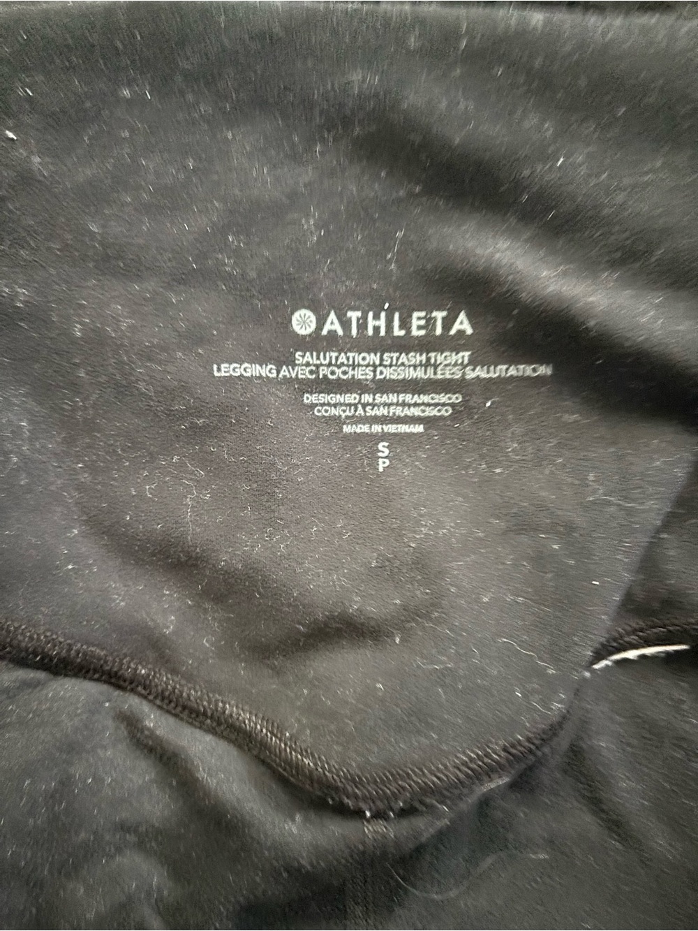Athleta Black Salutation Stash Tight Leggings - Picture 2 of 3